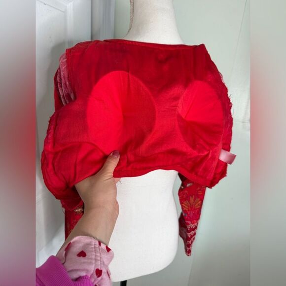 Vintage Bohemian Crop Top with Bead Work and Handmade - Picture 14 of 14